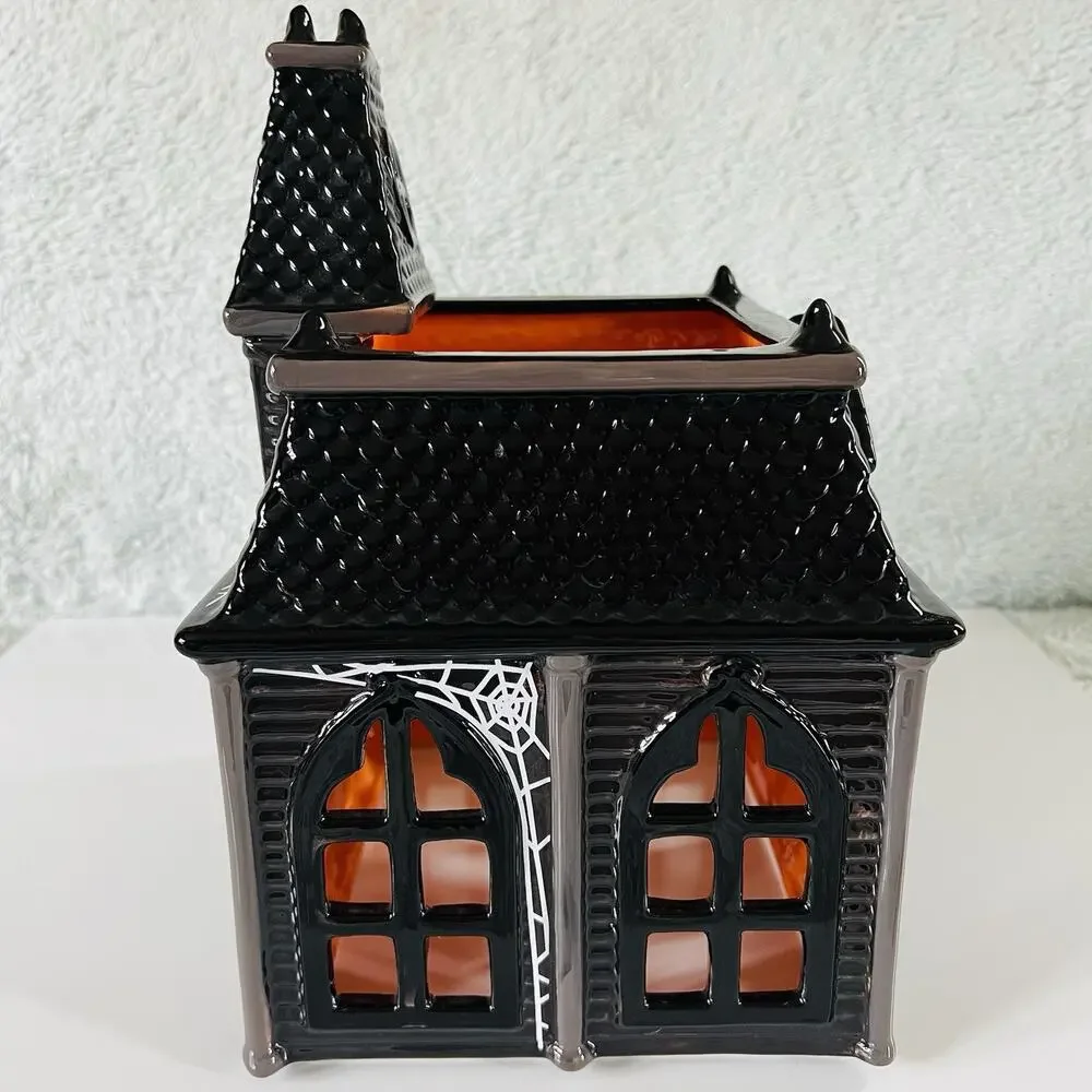 Bath & Body Works Haunted House Ceramic Candle Luminary Slatkin & Co. Halloween - Picture 2 of 9